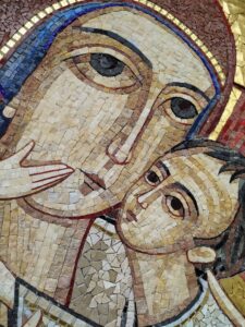 mozaika Brno, klášter bratří minoritů, ulice orlí, ikona Matky Boží