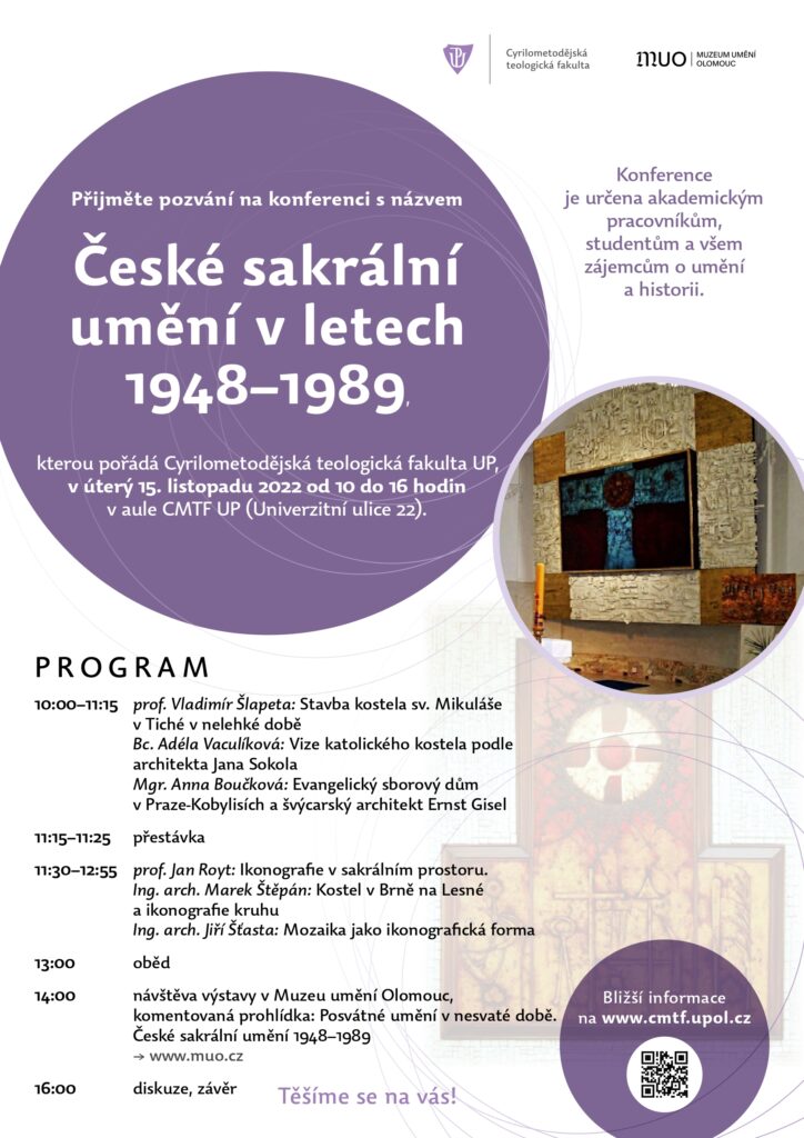české sakrální umění v letech, výstava, přednáška, konference, plakát