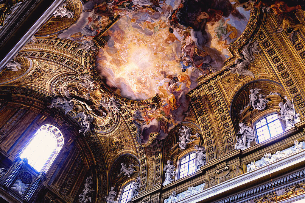 Il gesu a světlo v baroku, světlo barokní malba