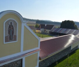 Kozojedy mozaika svatého Prokopa na statku u Sázavského kláštera