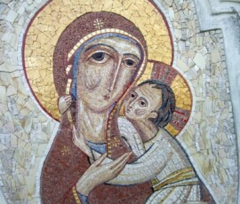 Budišov nad Budišovkou Mozaika Panny Marie v Budišově nad Budišovkou