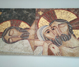 Považská Bystrica křížová cesta, mozaika v kostole v Rozkvete, blog